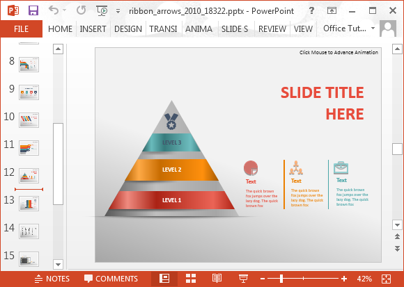 Ribbon triangle diagram