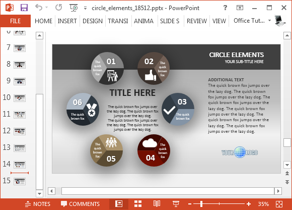 Cycle infographic slide design