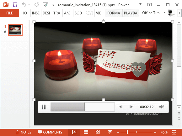 Romantic_invitation animation for PowerPoint