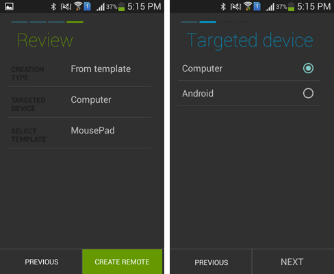 Create custom Android remote