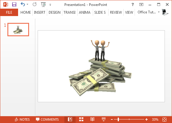 On top of money animated clipart