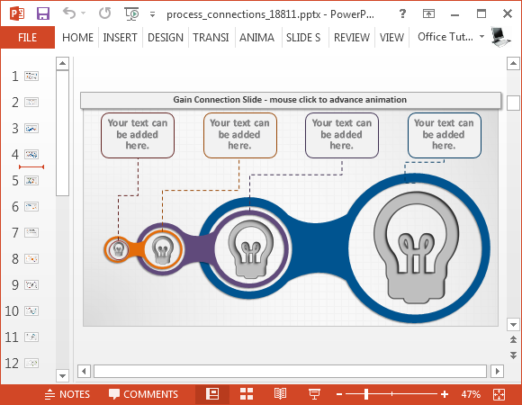 Animated process diagram slide