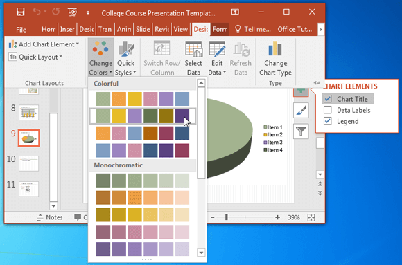 College course template for PowerPoint