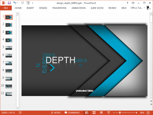 Design depth PowerPoint template