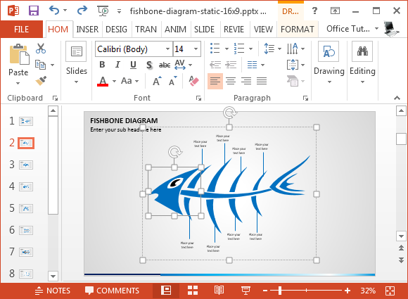 Edit fishbone diagram