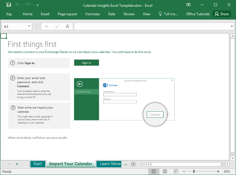 Calendar insights in Excel