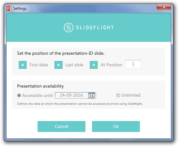 Set date for sharing slides