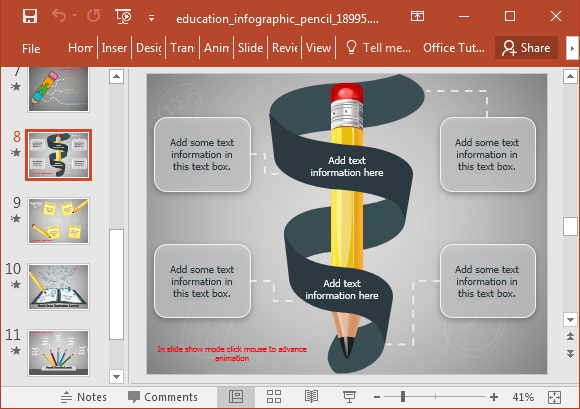 Vibrant infographic slides