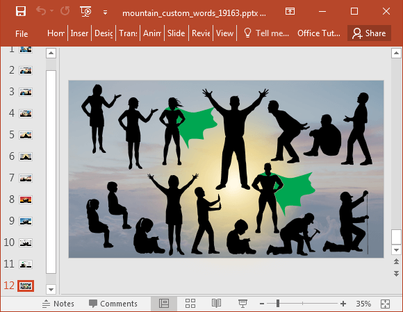 Silhouette art for PowerPoint