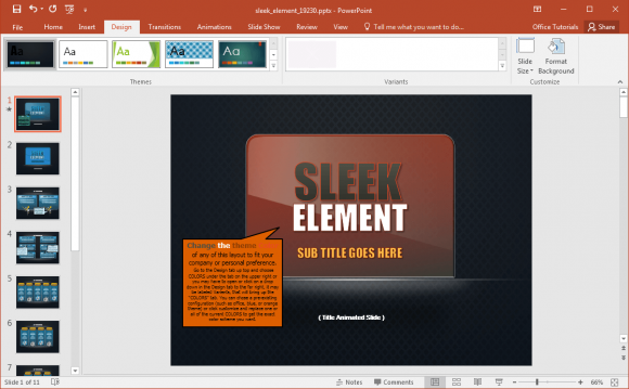 Animated Sleek Design PowerPoint Template