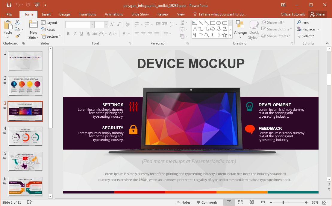 Device Mockup Slide for PowerPoint