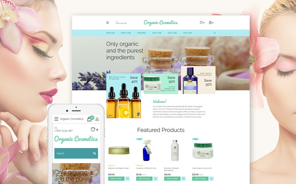 Beauty Products OpenCart Template