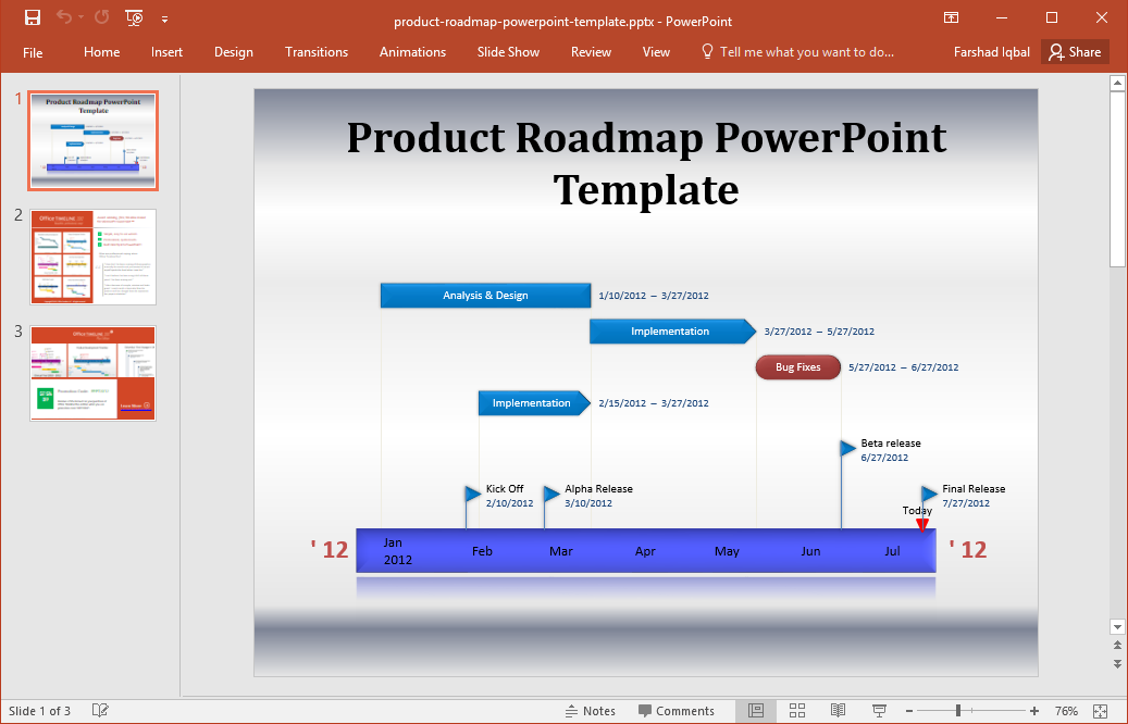 Free Product Roadmap Presentation Slides