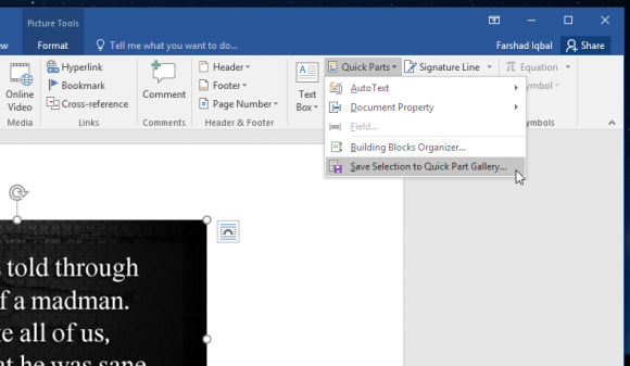 These Quick Part How To Insert Custom Quick Parts in Word
