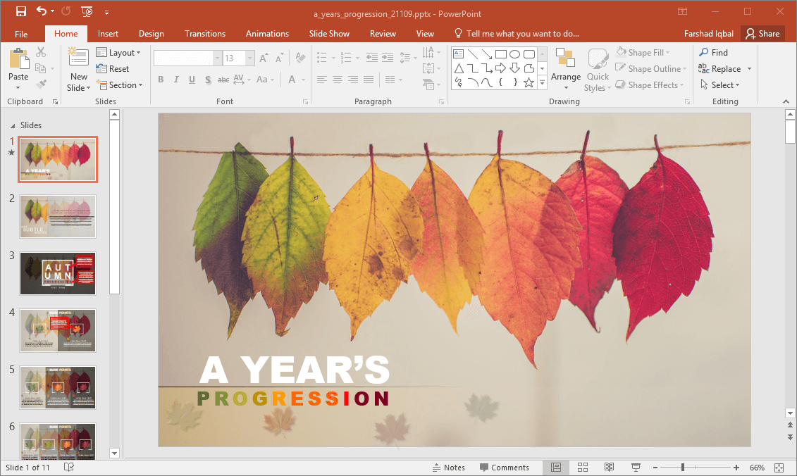 Animated Seasons PowerPoint Template