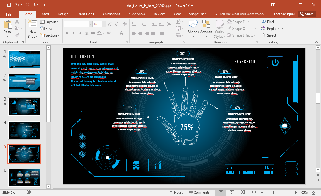 Futuristic Slide Layouts