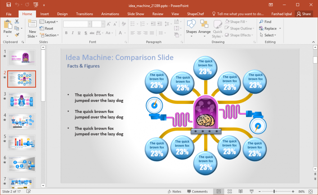 Animated Idea Machine PowerPoint Template