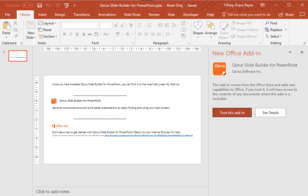click-trust-this-add-in-to-enable-qorus-for-powerpoint