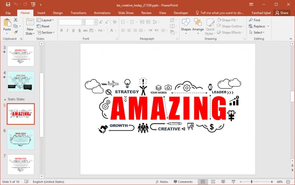 Be Creative Today PowerPoint Template