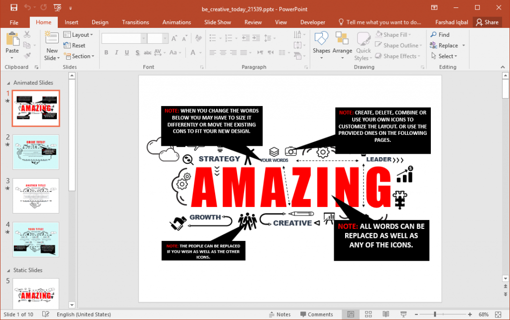 Be Creative Today PowerPoint Template