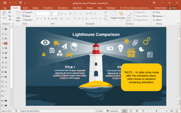 Animated Guide the Way PowerPoint Template