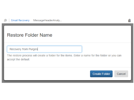 Restore Folder in Email Recovery