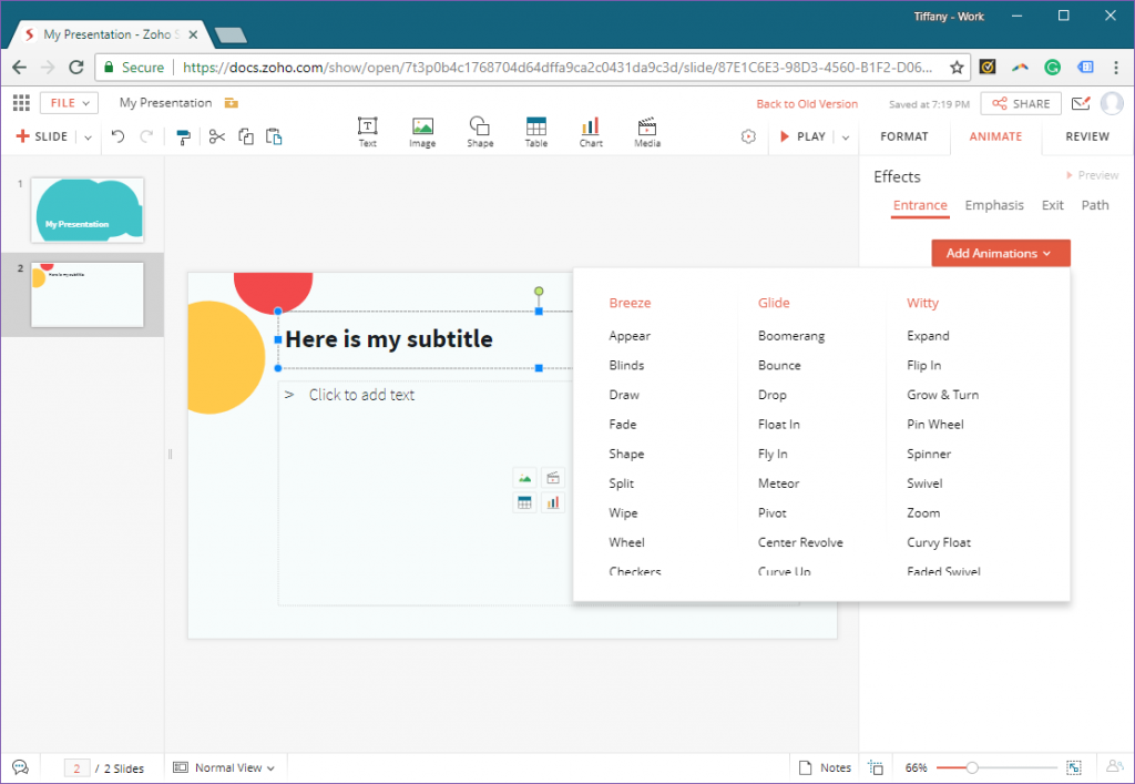 Create Visually Engaging Online Presentations with Zoho Show