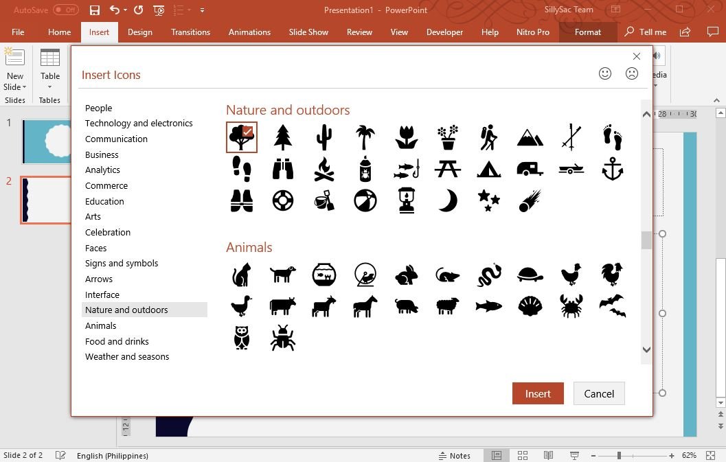 Insert Icons in PowerPoint (PowerPoint vector graphic)