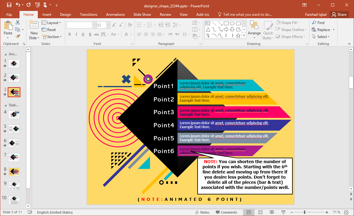 Designer Shapes PowerPoint Template