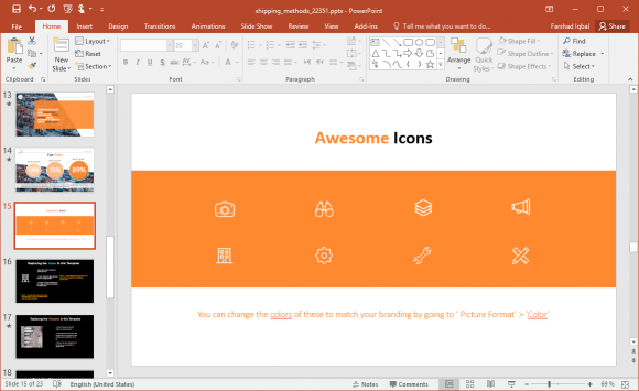 Animated Shipping Methods PowerPoint Template
