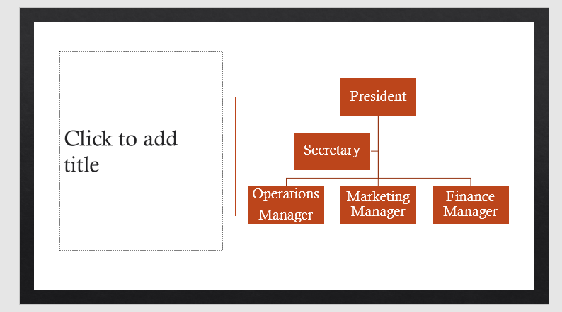 Hierarchy SmartArt Graphic for Organizational Charts