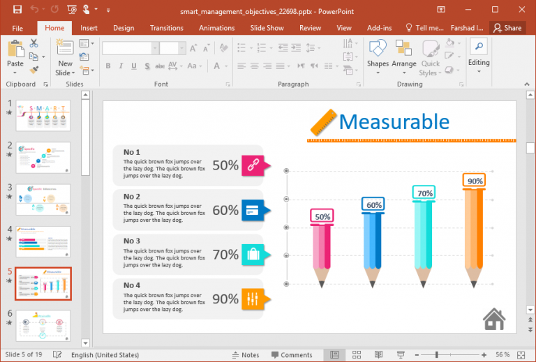 Animated Smart Management Objectives PowerPoint Template