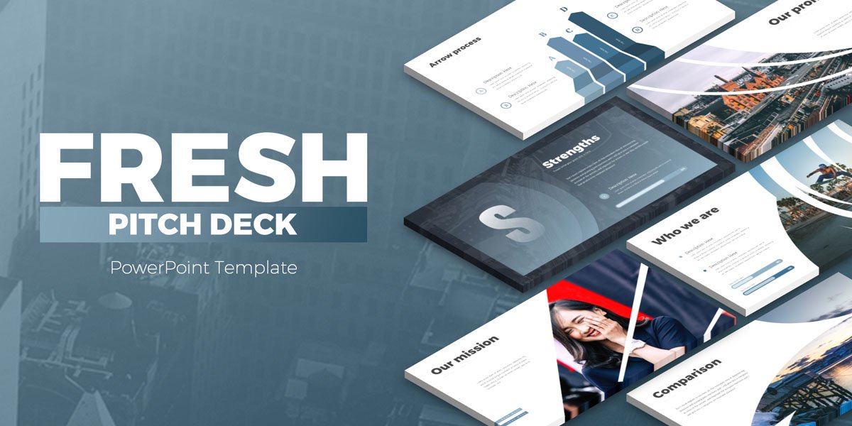 Fresh Pitch Deck PowerPoint template - pitch deck template ppt