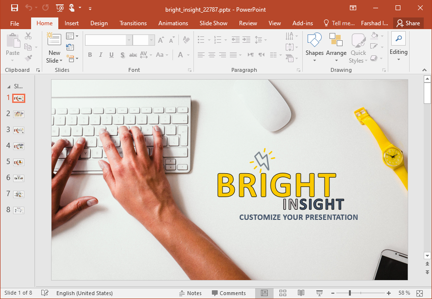 Animated Bright Insight Template for PowerPoint