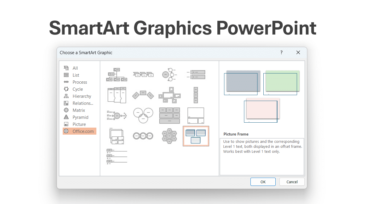 Example SmartArt Graphics in PowerPoint