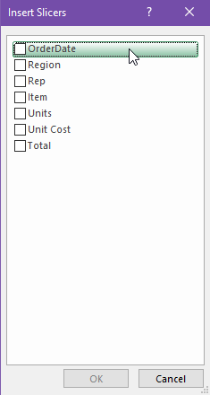 Choose Slicer Category to Display