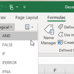 and function in excel