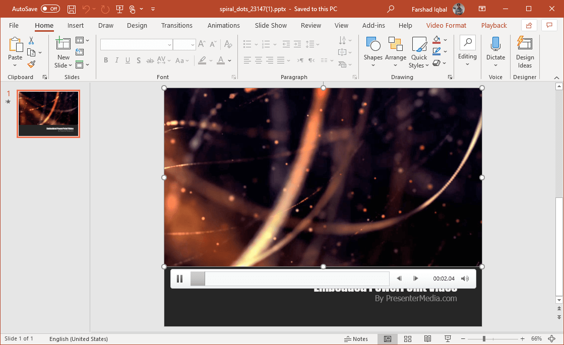 spiral dots powerpoint video background