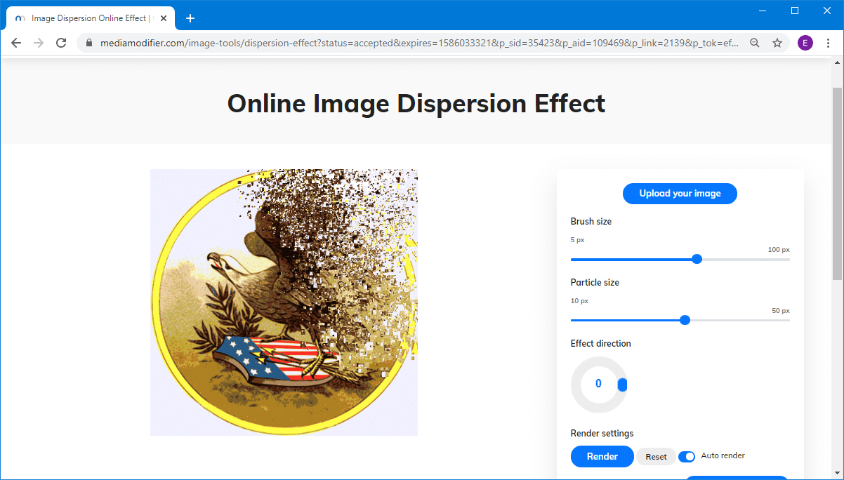 image dispersion