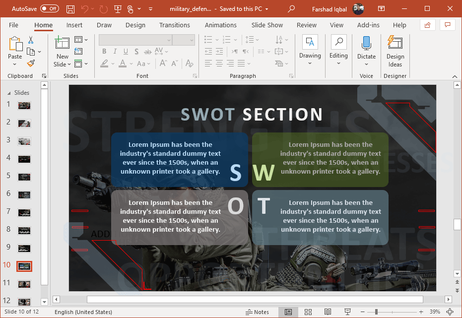 military swot analysis