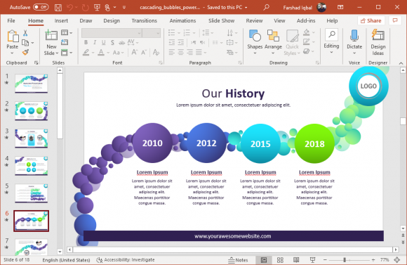 Animated Bubbles Powerpoint Template