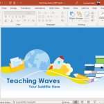 animated teaching waves powerpoint template