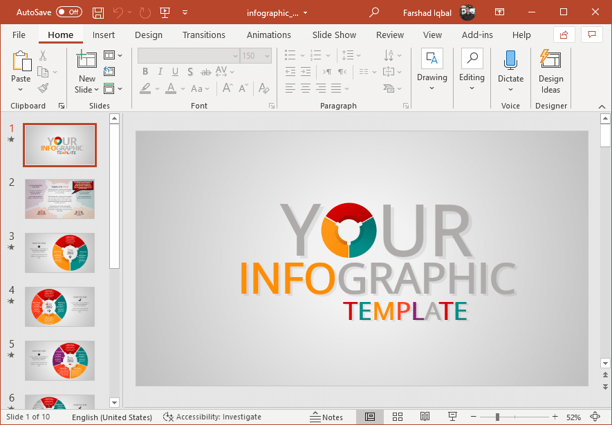 Animated infographic template for PowerPoint