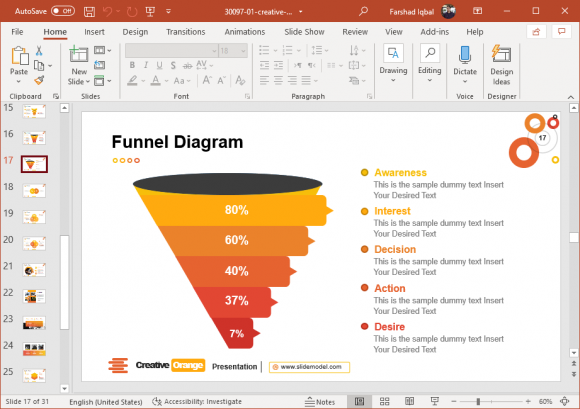 Corporate Orange PowerPoint Template