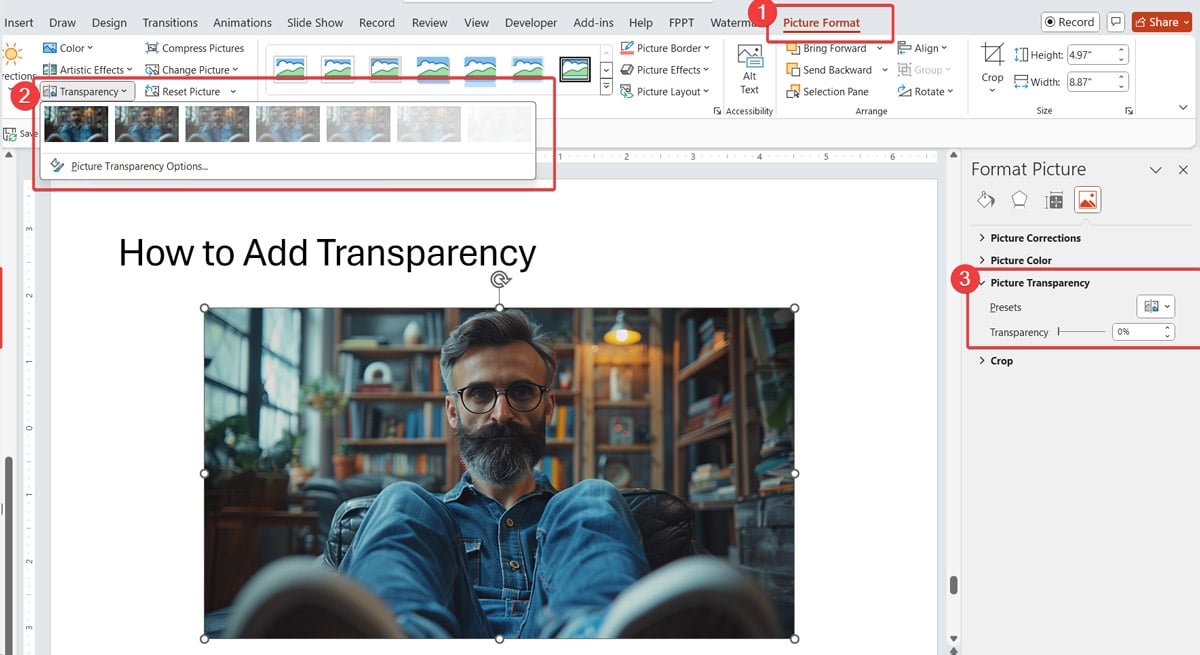 How to Add Transparency to a Picture in PowerPoint