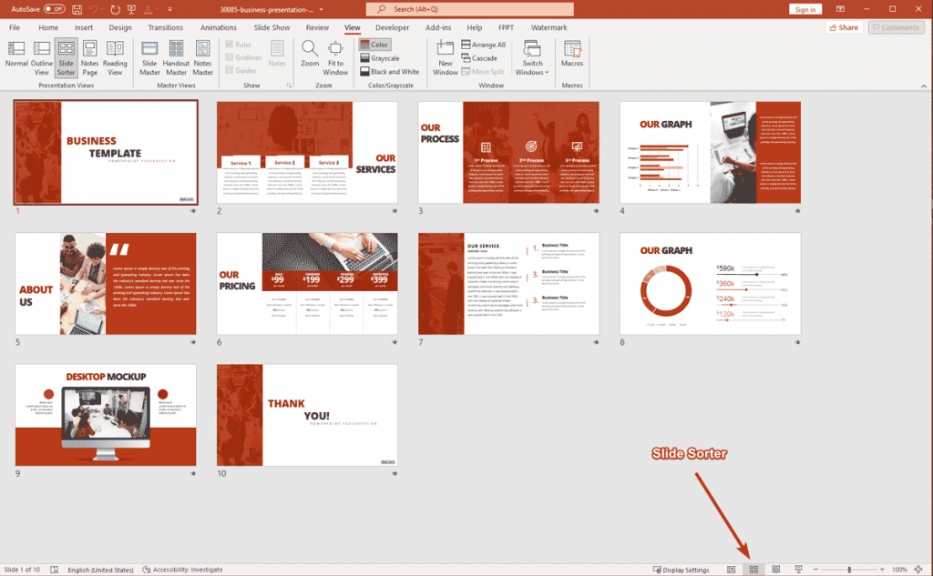 PowerPoint Slide Sorter: What it is and How to use it