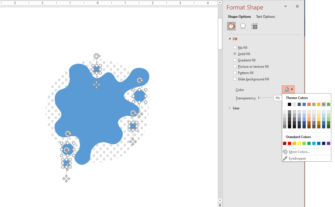 Organic shape for PowerPoint presentations - Presentation visual enhancement using shapes in PowerPoint