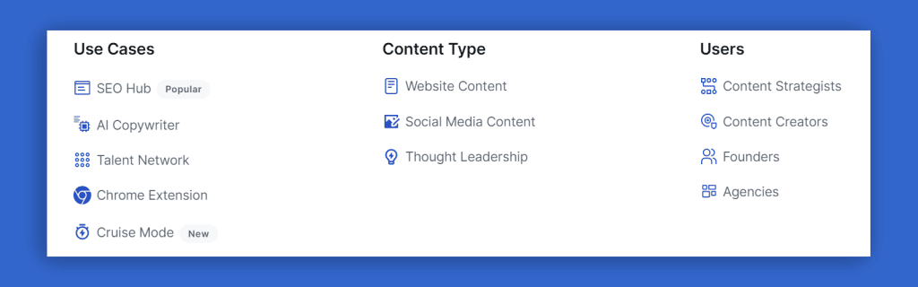 Scalenut content types