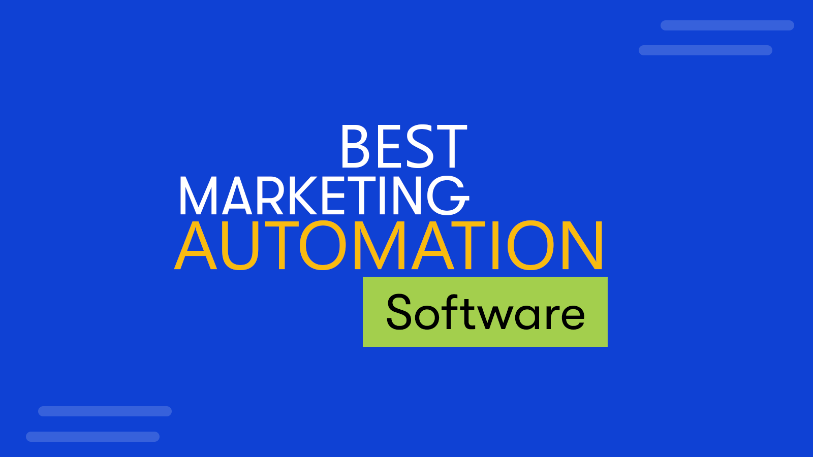 Best Marketing Automation Software & Services in 2024