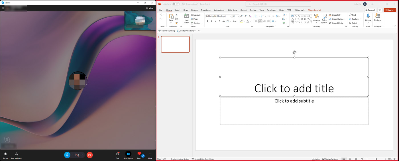 Share a PowerPoint presentation on Skype